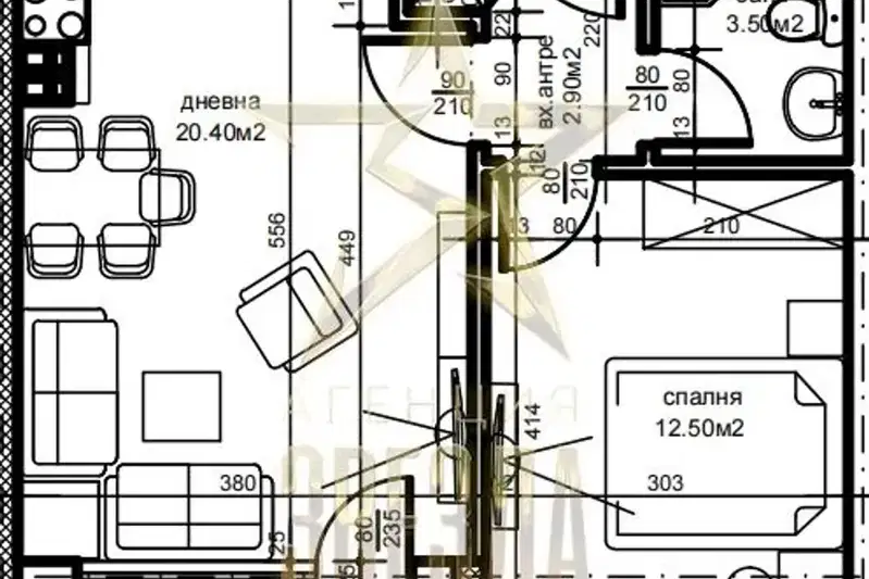 2-bedroom apartment in Plovdiv, Belomorski