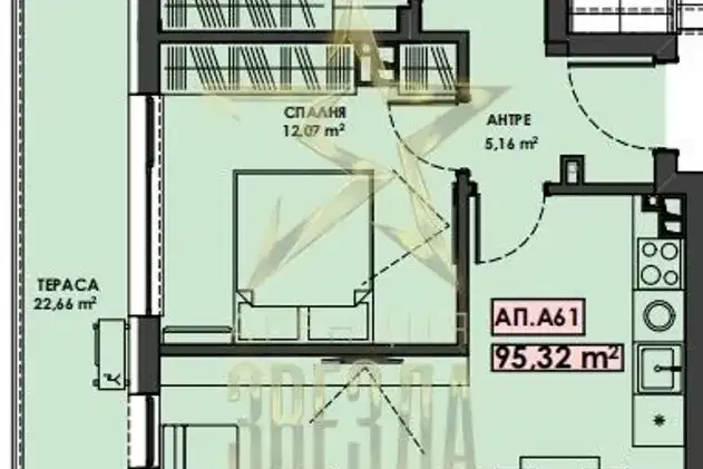 3-bedroom apartment in Plovdiv, Hristo Smirnenski
