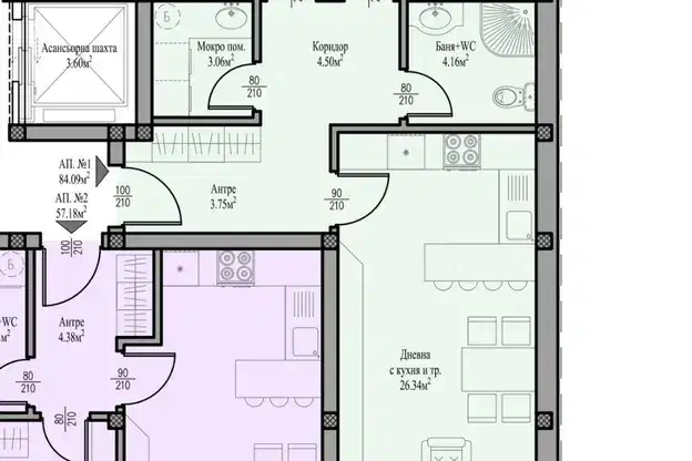 3-bedroom apartment in Kyrdjali, Vyzrojdenci