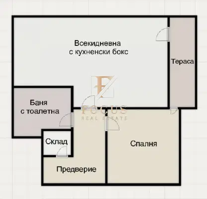 Снимка 2 — Двустаен апартамент с тераса в квартал Гагарин, Пловдив