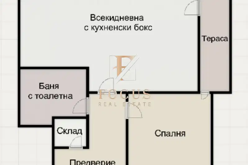 Двустаен апартамент с тераса в квартал Гагарин, Пловдив