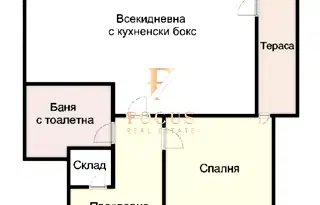 Двустаен апартамент с тераса в квартал Гагарин, Пловдив
