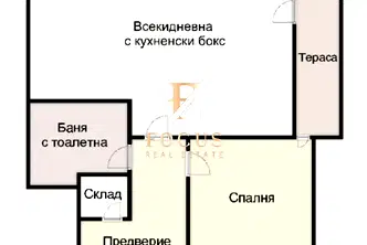 Двустаен апартамент с тераса в квартал Гагарин, Пловдив