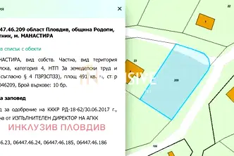 Парцел в Пловдив, с. Брестник