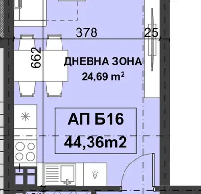 Снимка 2 — Едностаен апартамент в Пловдив, Остромила