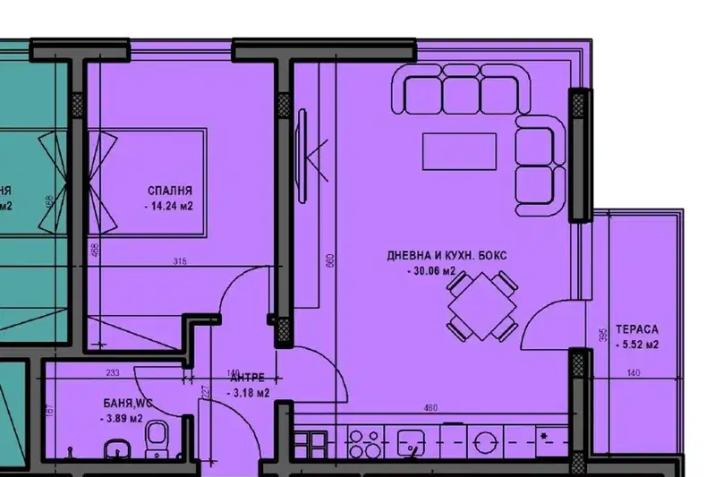 2-bedroom apartment in Plovdiv, Ostromila