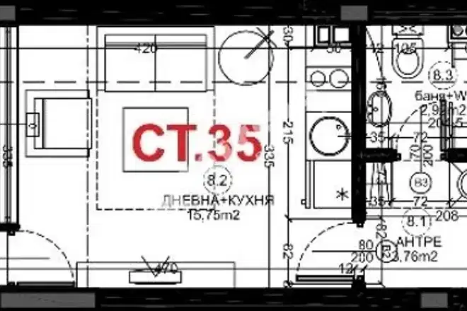 1-bedroom apartment in Oblast Burgas, Lozenec