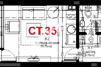 Едностаен апартамент в Бургас, с. Лозенец