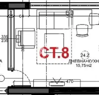 Снимка 2 — Едностаен апартамент в Бургас, с. Лозенец