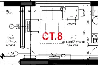 Едностаен апартамент в Бургас, с. Лозенец