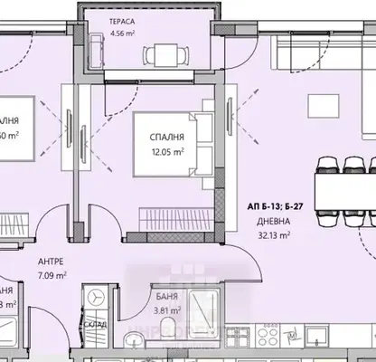 Снимка 2 — Тристаен апартамент в Пловдив, Остромила