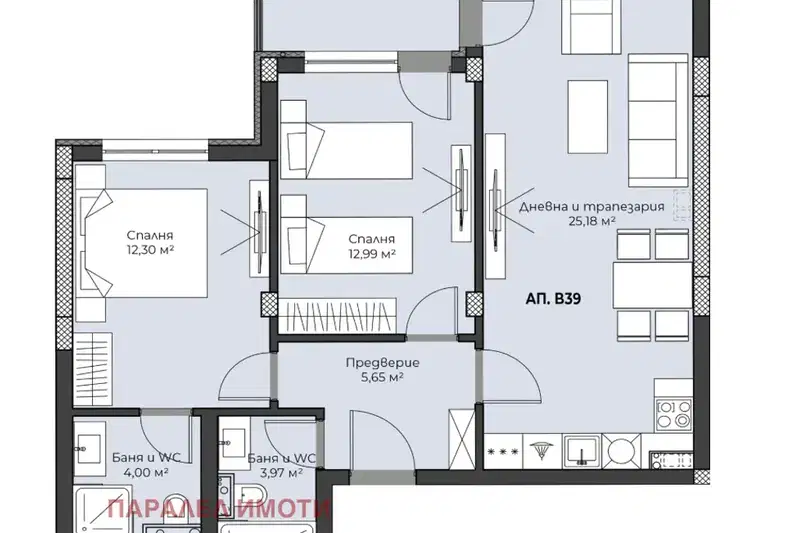3-bedroom apartment in Plovdiv, Peshtersko Shose