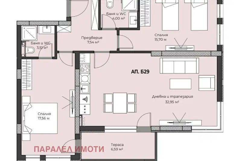 3-bedroom apartment in Plovdiv, Peshtersko Shose