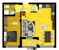 Снимка 3 — Двустаен апартамент в Пловдив, Христо Смирненски