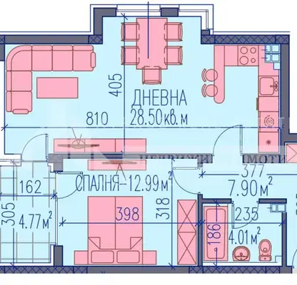 Снимка 2 — Двустаен апартамент в Пловдив, Каменица 2