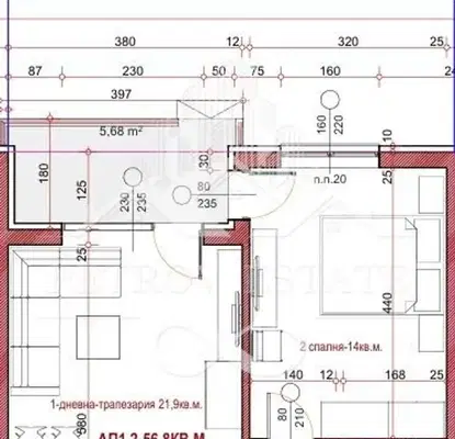 Photo 2 — 2-bedroom apartment in Oblast Pazardjik, Велин