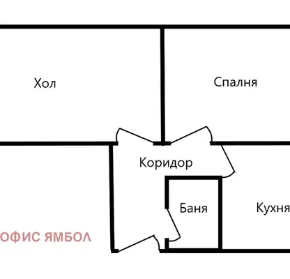 Снимка 5 — Двустаен апартамент с тераса в Елхово, район Мостовской