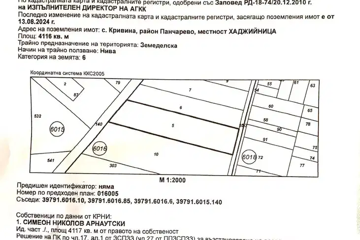 Парцел в с. Кривина