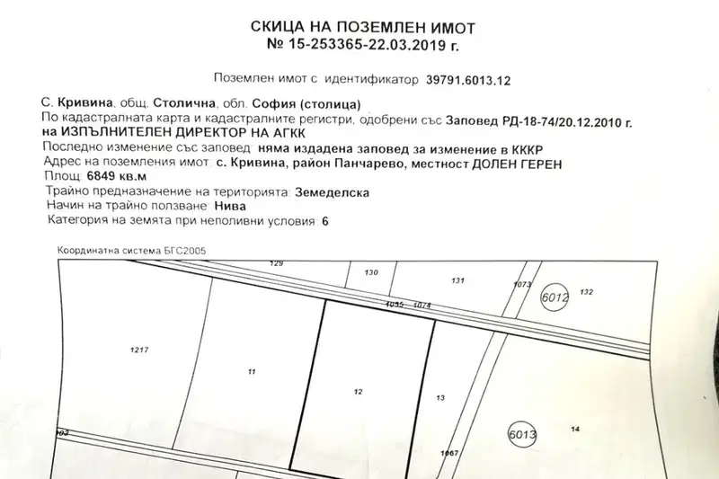 Парцел в с. Кривина