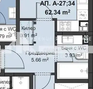 Снимка 2 — Двустаен апартамент в Пловдив, Христо Смирненски