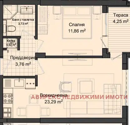 Снимка 4 — Двустаен апартамент в Пловдив, Кършияка