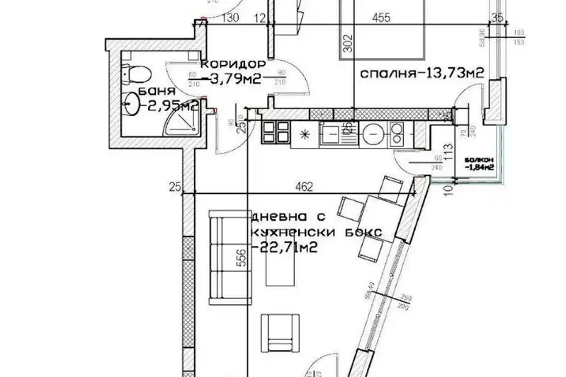 2-bedroom apartment in Plovdiv, Kyrshiyaka