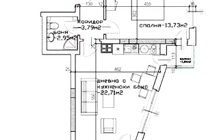 Двустаен апартамент в Пловдив, Кършияка