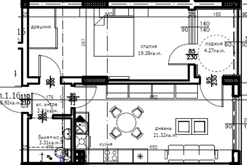 2-bedroom apartment in Varna, Levski 1