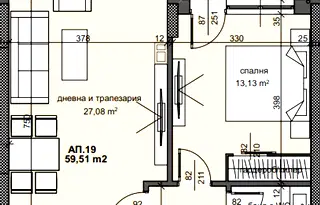 Двустаен апартамент в Пловдив, Тракия