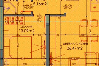 Двустаен апартамент в Пловдив, Тракия