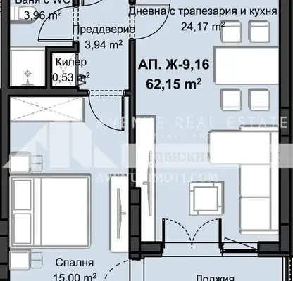 Снимка 3 — Двустаен апартамент в Пловдив, Западен