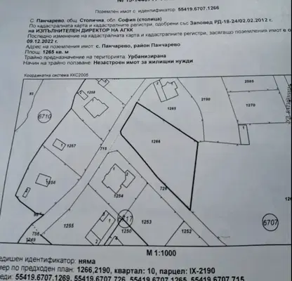 Photo 2 — Plot in Pancharevo