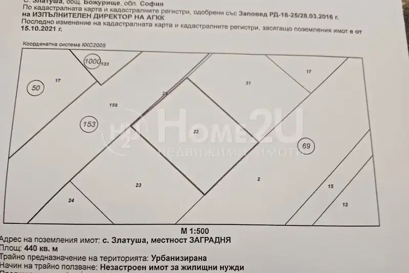Plot in област София, Zlatusha