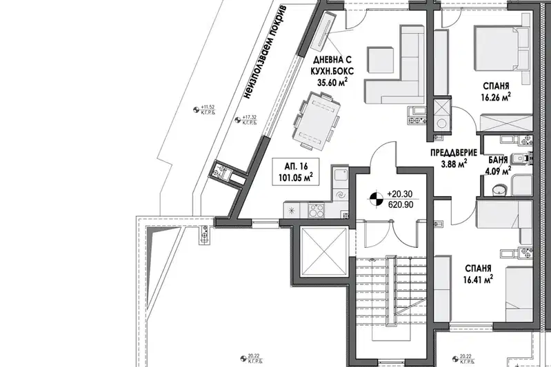 3-bedroom apartment in Studentski