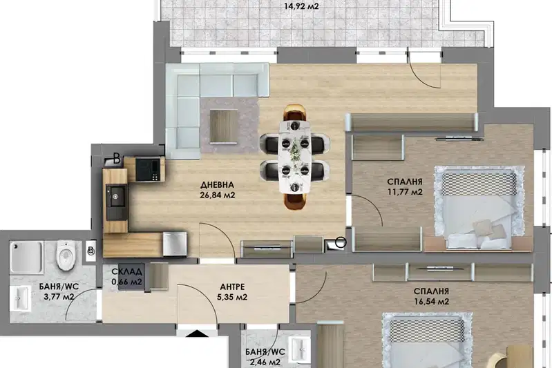 3-bedroom apartment in Plovdiv, Hristo Smirnenski