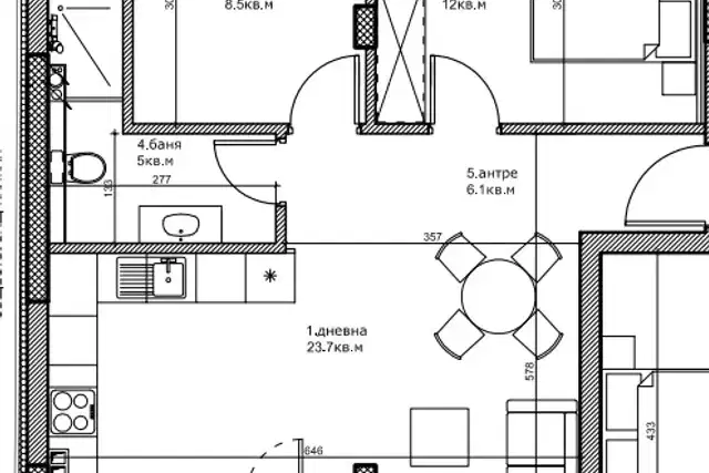 3-bedroom apartment in Plovdiv, Kyuchuk Parij