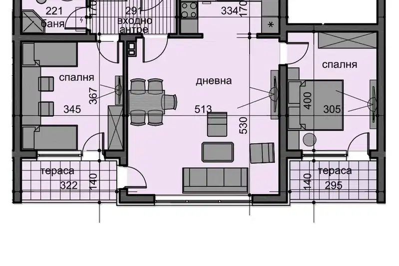 3-bedroom apartment in Plovdiv, Ostromila