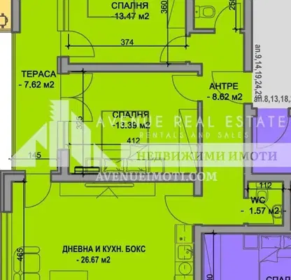 Снимка 3 — Тристаен апартамент в Пловдив, Южен
