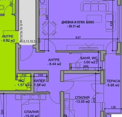 Снимка 2 — Тристаен апартамент в Пловдив, Южен
