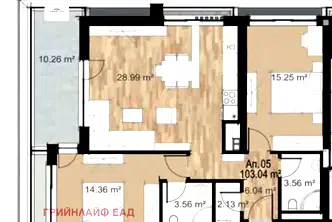 Двустаен апартамент с паркомясто в нова сграда в Сердика, София