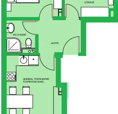 Снимка 3 — Тристаен апартамент в Бургас, Поморие