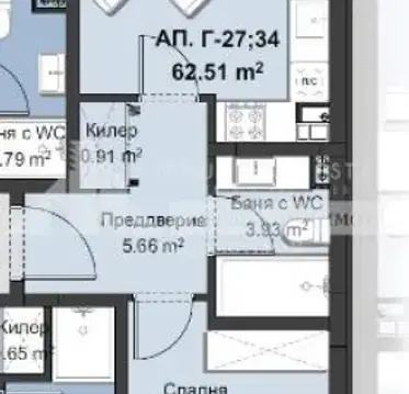 Снимка 3 — Двустаен апартамент с тераса в нов комплекс в Христо Смирненски, Пловдив