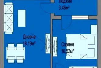 Двустаен апартамент в Бургас, Меден рудник - зона А
