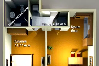 Двустаен апартамент в Бургас, Меден рудник - зона А