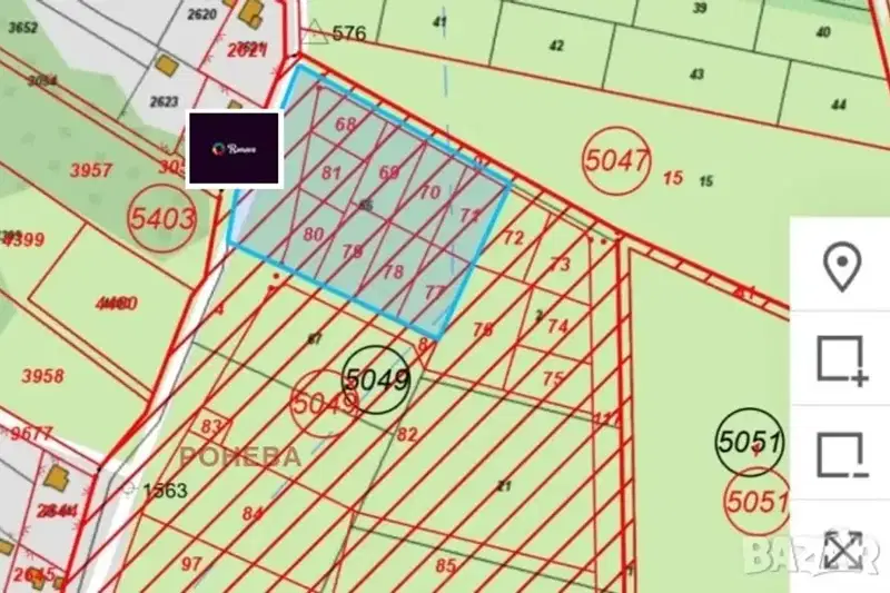 Plot in Varna, Borovec - Yug