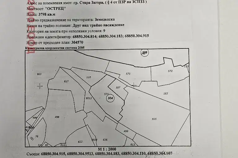 Plot in Stara Zagora, Tri Chuchura - Sever