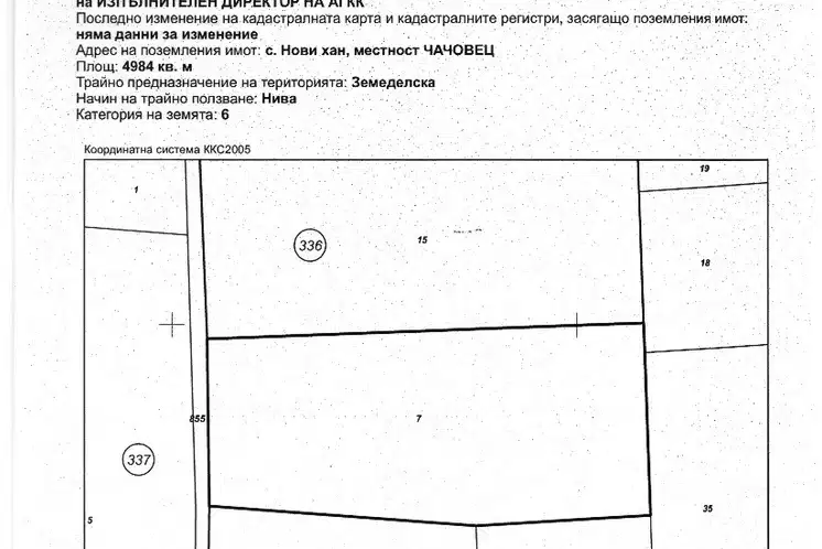 Парцел в София, с. Нови хан