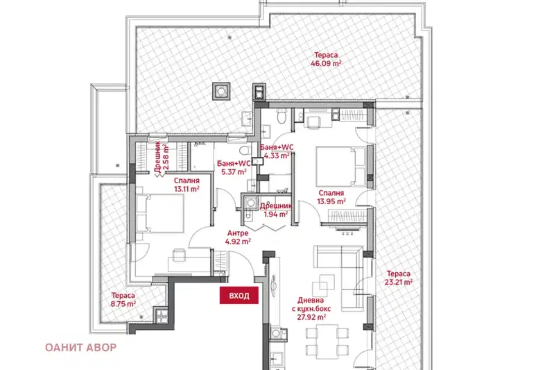 3-bedroom apartment in Sofiya, Manastirski Livadi