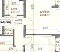 Снимка 2 — Тристаен апартамент в Бургас, Меден рудник - зона В