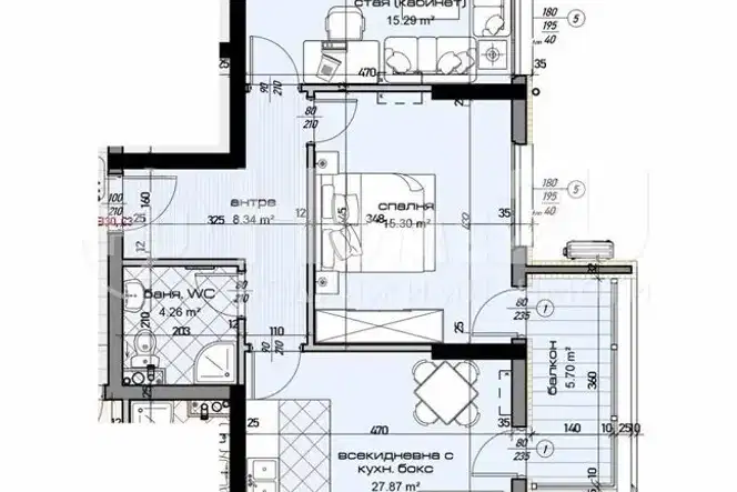 3-bedroom apartment in Varna, Mladost 2